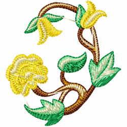 Flowers Embroidery Design 6 Flowers Embroidery Design 6